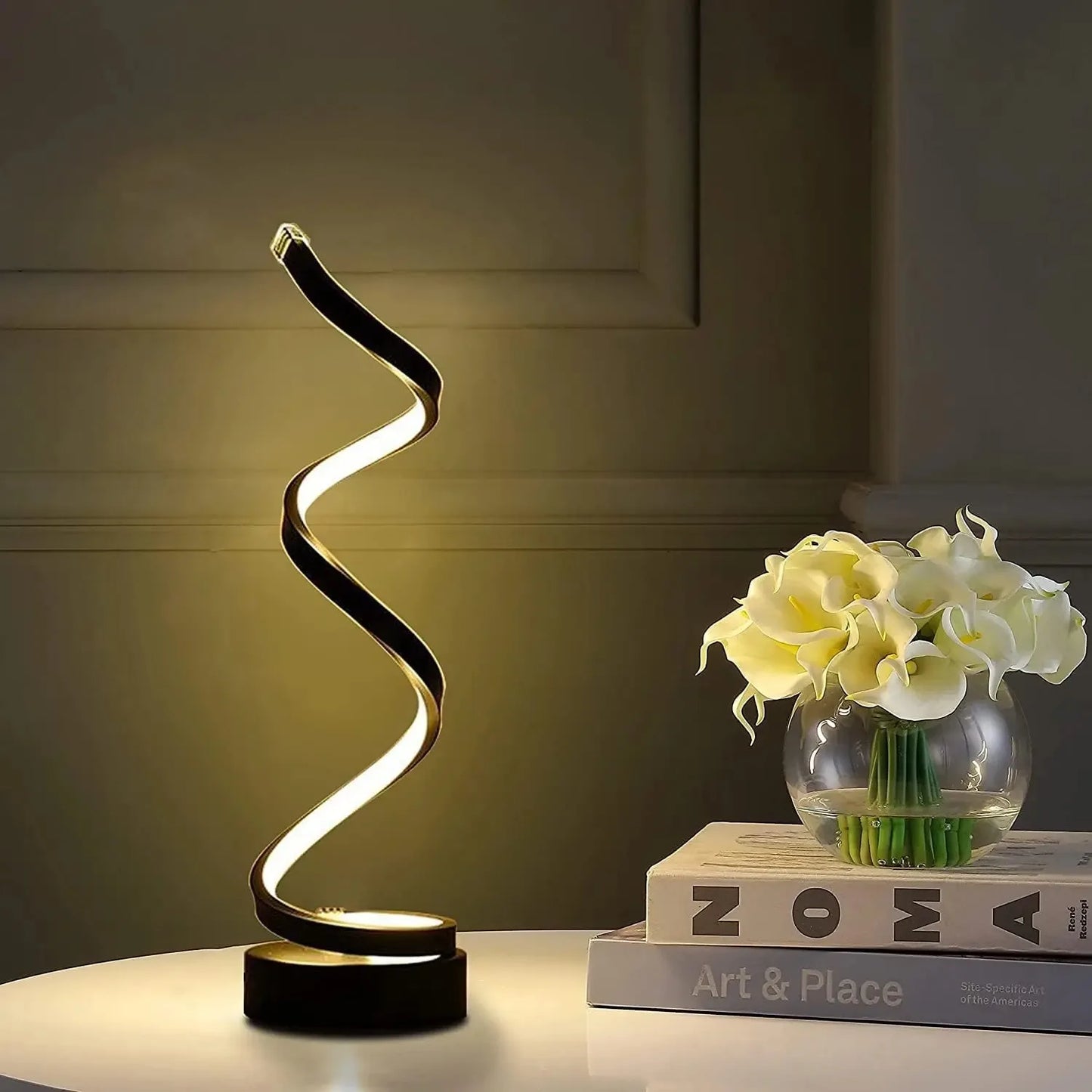 Modern Spiral LED Table Lamp: The Perfect Home Accessory for Living Rooms, Bedrooms, and Offices