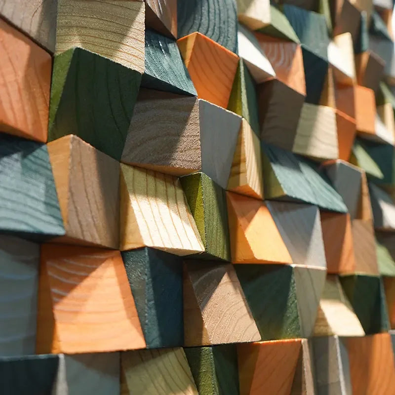 Decorative Acoustic Wall Panels – 3D Mosaic Wood Tiles for Stylish Sound Control