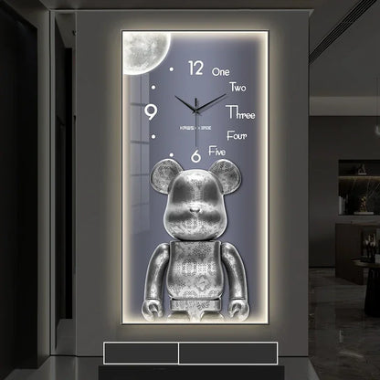 Creative Cartoon Bear LED Wall Clock – A Charming Home Accessory for Modern Spaces