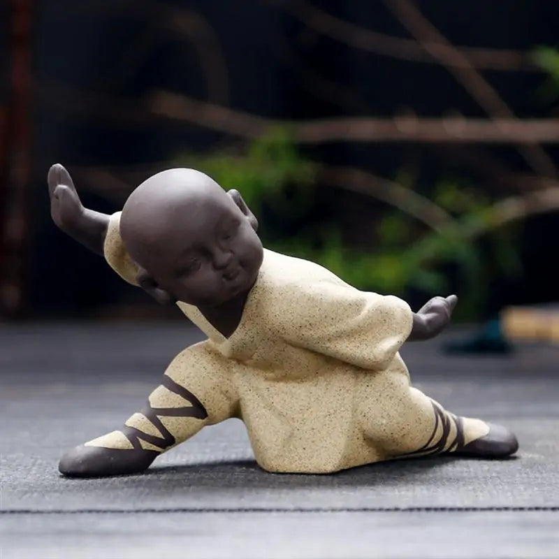 Kung Fu Monk Figurines for Home Accents & Positive Energy