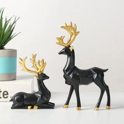 Nordic Elk Deer Statue Reindeer Figurines – Enhance Your Living Room Decor with Festive Charm | Free Worldwide Shipping!