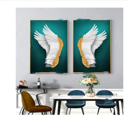 Elegant Gold Butterfly Wall Poster | Modern Canvas Painting for Living Room & Bedroom Decor