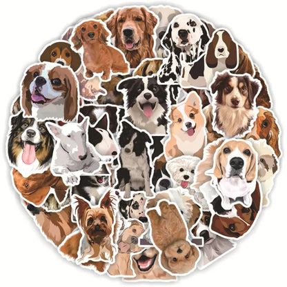 Cute Dog Cartoon Sticker Set - Adorable and Fun Home Decor