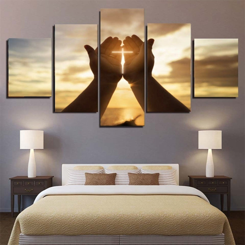 Love Sunrise Canvas Painting Modern Landscape Poster Decoration