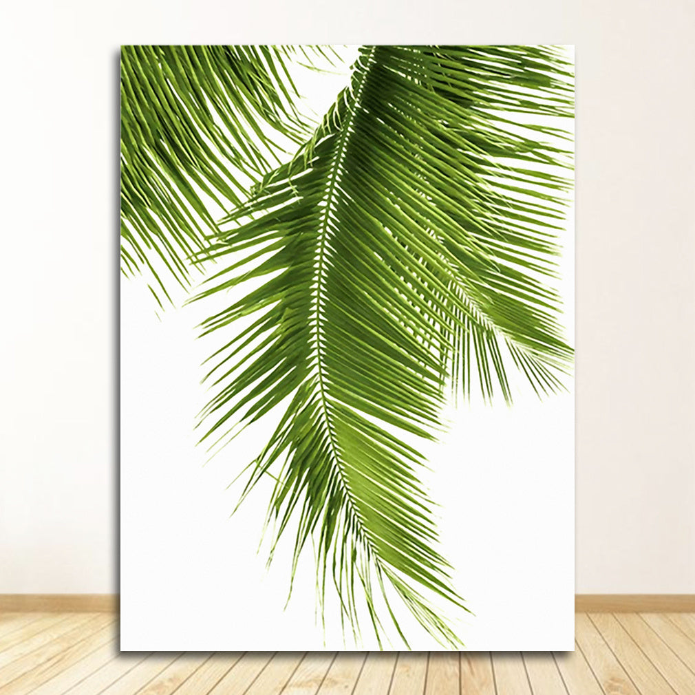 Vibrant Green Plant Canvas Paintings - Perfect for Modern Home Decor