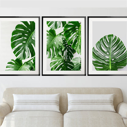 Stylish Green Plant Canvas Paintings - Ideal for Modern Living Room Decor