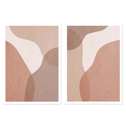 Elevate Your Space with Abstract Beige Geometric Canvas Wall Art – Free Shipping Worldwide