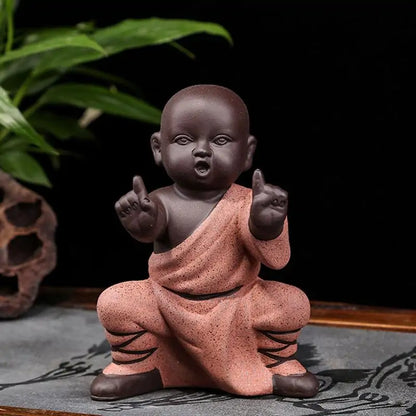 Kung Fu Monk Figurines for Home Accents & Positive Energy