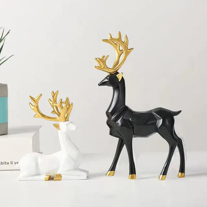 Nordic Elk Deer Statue Reindeer Figurines – Enhance Your Living Room Decor with Festive Charm | Free Worldwide Shipping!