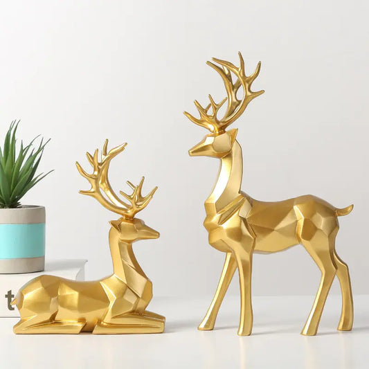 Nordic Elk Deer Statue Reindeer Figurines – Enhance Your Living Room Decor with Festive Charm | Free Worldwide Shipping!