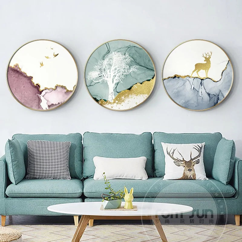 Transform Your Home Decor with Vibrant Abstract Circle Canvas Paintings