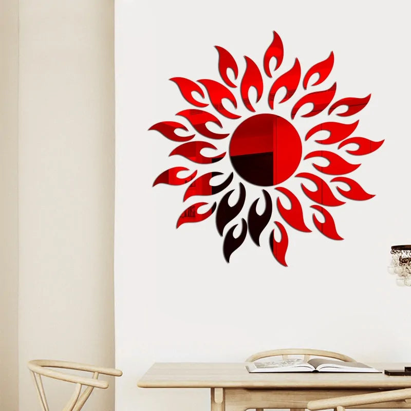 Brighten Your Space with Sun Shaped Mirror Wall Stickers - Stunning Home Decor with Free Shipping!