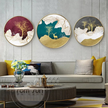 Transform Your Home Decor with Vibrant Abstract Circle Canvas Paintings