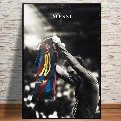 Celebrate Football Greatness with Retro Messi Posters - Iconic Wall Art for Fans