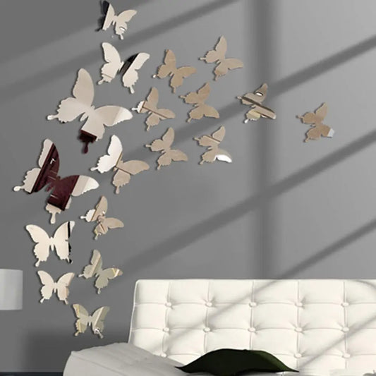 Transform Your Home Decor with 3D Mirror Butterfly Wall Decals - Free Shipping Worldwide!