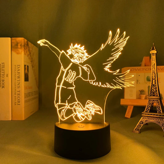 Captivating Manga Haikyuu 3D Lamp: Perfect Room Decor for Anime Fans